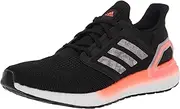[adidas] Men's Ultraboost 20 Sneaker, Black/Grey/Solar Red