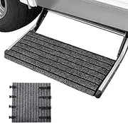 Step Covers Wrap, Flexible Carpet Pad Protector, Anti-Slip Double Layer Traction Mat with Adjustable Buckle Straps, for Motorhome, Trailer, Outdoor Steps, Travel, Camping