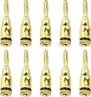 WATIIFUFU Gold Plated Banana Plugs 4mm 24 Pack Easy Installation Excellent Conductivity for Speakers