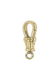 14.5mm 14k Solid Yellow Gold Pocketwatch Swivel Triggerless Clasp Open Jump Ring