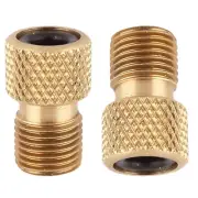 Presta Valve Adapter Converts Presta to Schrader - Bike Pump Compressor - 2 PACK