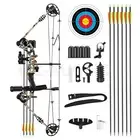 Compound Bow Arrow Archery Hunting Set Shooting Target Right Hand 20-55lbs Camo