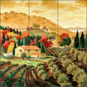 Ceramic Tile Mural Kitchen Backsplash Altman Tuscan Farmhouse Art RWA016