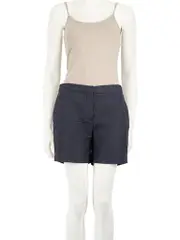 Navy Quilted Pattern Shorts