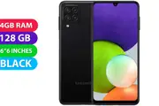 Samsung Galaxy A22 (128GB, Black) - Refurbished (Excellent)