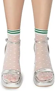 [MANA MANA] Women's Ankle Socks Elegant Comfortable Transparent with Original Funny Design Perfect for Any Outfit and Occasion Made in Italy
