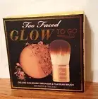 Too Faced Glow To Go Bronzer Set w/ Travel Brush NIB!