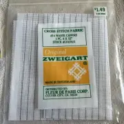 Vintage Zweigart #14 Waste Canvas Cross Stitch Fabric 1 pc 9" x 12"