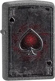 Zippo Windproof Lighter| Metal Long Lasting Zippo Lighter|Best with Zippo Lighter Fluid| Refillable Lighter|Perfect for Cigarettes Cigars Candles|Pocket Lighter Fire Starter| Steampunk King Spade