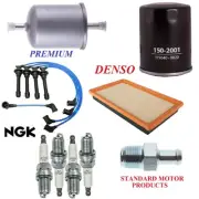 Tune Up Kit Filters Cap Spark Plugs Wire Set for Nissan NX L4; 2.0L 1991-1993 (for: Nissan)