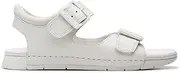 [Clarks] Premium Baha Beach K. Flat Sandal, White, 4 UK, White, 4.5 US