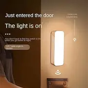 Wall-Mounted Reading Light, Stick On Bunk Bed Lamp Light, Magnetic Mounted Under Cabinet Lighting Rechargeable Battery Operated, Wireless LED Closet Kitchen, P