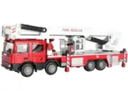 885009 KDW PLATFORM AERIAL FIRE ENGINE KAIDIWEI 1:50 SCALE DIE CAST MODEL