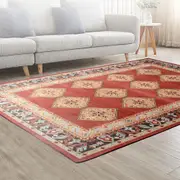 Large Floor Rug Red 200cm x 290cm