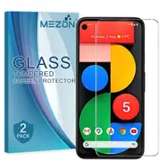 [2 Pack] Google Pixel 5 (6.0”) Tempered Glass Crystal Clear Premium 9H HD Screen Protector by MEZON – Case Friendly, Shock Absorption (Pixel 5, 9H) – FREE EXPRESS