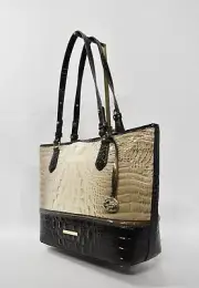 NWT Brahmin Medium Asher Tote/Shoulder Bag in Siltstone Bologna Tri-Texture