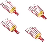 Tuperoymse 4X Outdoor Deep Basket Garden Tools Fruit Picker Metal Fruit Picking Tools Fruits Catcher Harvest Picking