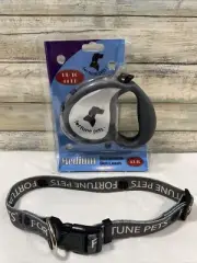 Fortune Pets, Up to 44 Lb, Medium, Retractable Belt Dog Leash, 13Ft, Tangle Free