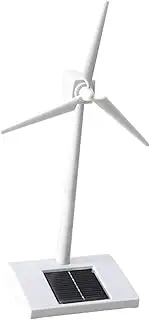 Ｂｅｓｇａ Windmill Model Vertical Wind Generator Kit Teaching Tool Physics Kit Realistic Solar Powered Wind Power for Student Children