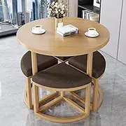 Office Reception Room Club Table and Chair Set,Negotiation Table, Reception Table and Chair Combination,Round Dining Table Set for 4, Office Conference Coffee Tables and 4 Chairs (Color : 17, Size