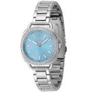 Invicta Wildflower Lady Blue/Silver Crystal Analog Quartz Watch 47327