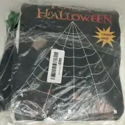 Happy Halloween Yard Web Spider 1 Gutter Hook And 5 Ground Stakes Size 7X5.5m