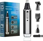 Necomi Ear and Nose Hair Trimmer for Men,4 in 1 Trimmer,USB Rechargeable Upgrade Professional Painless Nose Hair Clipper for Men Electric Nasal Eyebrow & Facial Hair Trimmer Powerful Motor
