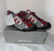 New Specialized Bike Shoe Woman 7 Body Geometry Gray Black Red MTB