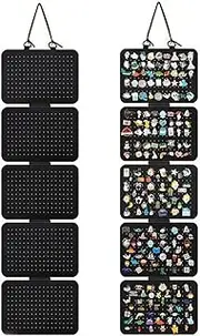 [TOMVAES] Enamel Lapel Pin Display Panels Organizer Felt jewelry storage board wall-mounted easy storage home jewelry necklace earrings display storage with 5 Loose-Leaf Board Pieces, Hanging Brooch Pin Organizer