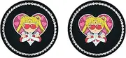 2Pcs Bling Car Cup Coaster, 2.75 Inch Cute Universal Silicone Non-Slip Cup Holders Coaster, Funny Car Decor Car Interior Accessories for Women Men