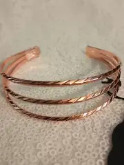 Paparazzi Jewelry Rose Gold Cuff Triple Bracelet