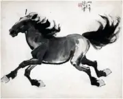 Horse by Xu Beihong Accent Tile Mural Kitchen Bathroom Wall Backsplash Ceramic