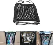 DHWEKU 3-Layer Car Mesh Bag, Backrest Mesh Bag, Child Safety Gate for Backseat, Luggage Tissue Holder, Mesh Pocket for Drivers Storage