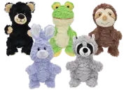 Multipet Wrinkleez squeaky plush dog toy Assorted