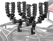 KEMIMOTO ATV Double Tool Bow Rack, Tool Holder Mount for ATV, Adjustable Tool Grips with Rubber Straps, Compatible with Bike Mobility Scooter Tree Stand Snowmobile