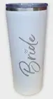 SassyCups Bride Tumbler Cup | Vacuum Insulated Stainless White, Engraved