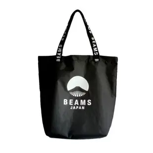 BEAMS logo款 日系尼龍 可折疊環保收納單肩手挽托特包實用購物袋