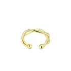 925 Sterling Silver Twisted Ear Cuff. 14K Gold Plated Twisted Ear Cuff.