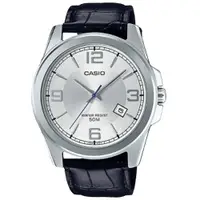 在飛比找ETMall東森購物網優惠-【CASIO 卡西歐】紳士時尚 皮革錶帶 日期顯示 礦物玻璃