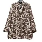Rita Koss Wool & Cashmere Flower Print Luxury Blazer Coat, Size EU 46