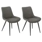 Tyler Fabric Chair (Set of 2) Grey Hometta