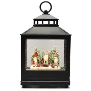Gnomes in Forest Lighted Water Lantern 11 Inch