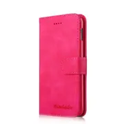 For Galaxy S10e Pure Fresh Texture Horizontal Flip Leather Case, with Holder & Card Slot & Wallet & Photo Frame(Red)