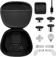 Gopiiphon Complete Component Pack For Xbox Elite Series 2 Xbox Elite Controller 2 Accessories With Carry Case, 4 Thumbsticks, 4 Paddles, Charging Dock and 1 Adjustment Tool(Silver)