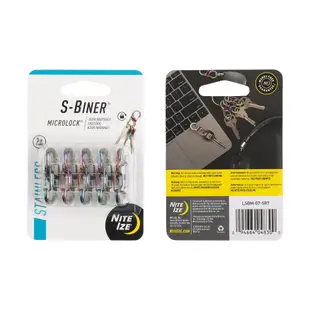 NITE IZE S-BINER 0.5 鋁製/不鏽鋼 帶鎖8字扣 雙面扣環 LSBMA LSBM 非攀登用