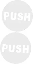 Veemoon 2pcs Clear Push Pull Door Stickers Easy to Use Glass Decals for Various Surfaces Homes Offices and Shops Readable Text for Smooth Surfaces Like Glass