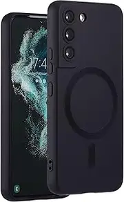 [Yetagso] Magnetic for Samsung Galaxy S21 FE Case,Soft Silicone Samsung Galaxy S21 FE Phone Case with Camera Protection,Anti-Scratch Samsung Galaxy S21 FE Case Compatible with MagSafe, Black