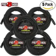 5-PACK Pig Hog PHDMX50 50FT XLR F to XLR M High Performance DMX Lighting Cable
