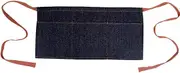 Unisex Apron Black Denim Short Apron with 3 Large Pocket Waist Apron for Waiter, Bartender, Barista, Black
