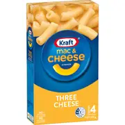 Kraft Mac & Cheese Dinner Macaroni Pasta Three Cheese Noodles 205g